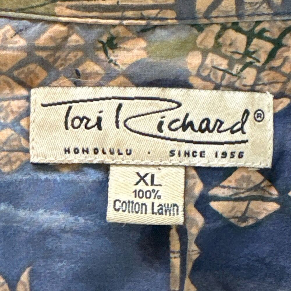 Tori Richard Camp Shirt Mens Sz XL Short Hawaiian Pineapple Casual Short Sleeve - Picture 4 of 5